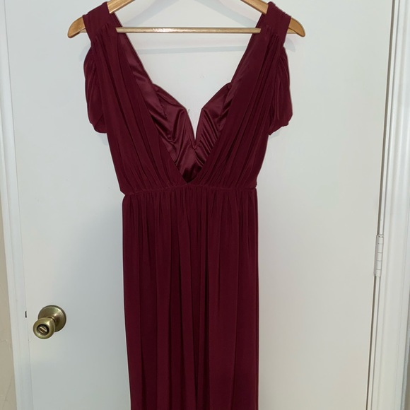 ASOS Burgundy Backless Dress - Picture 2 of 4